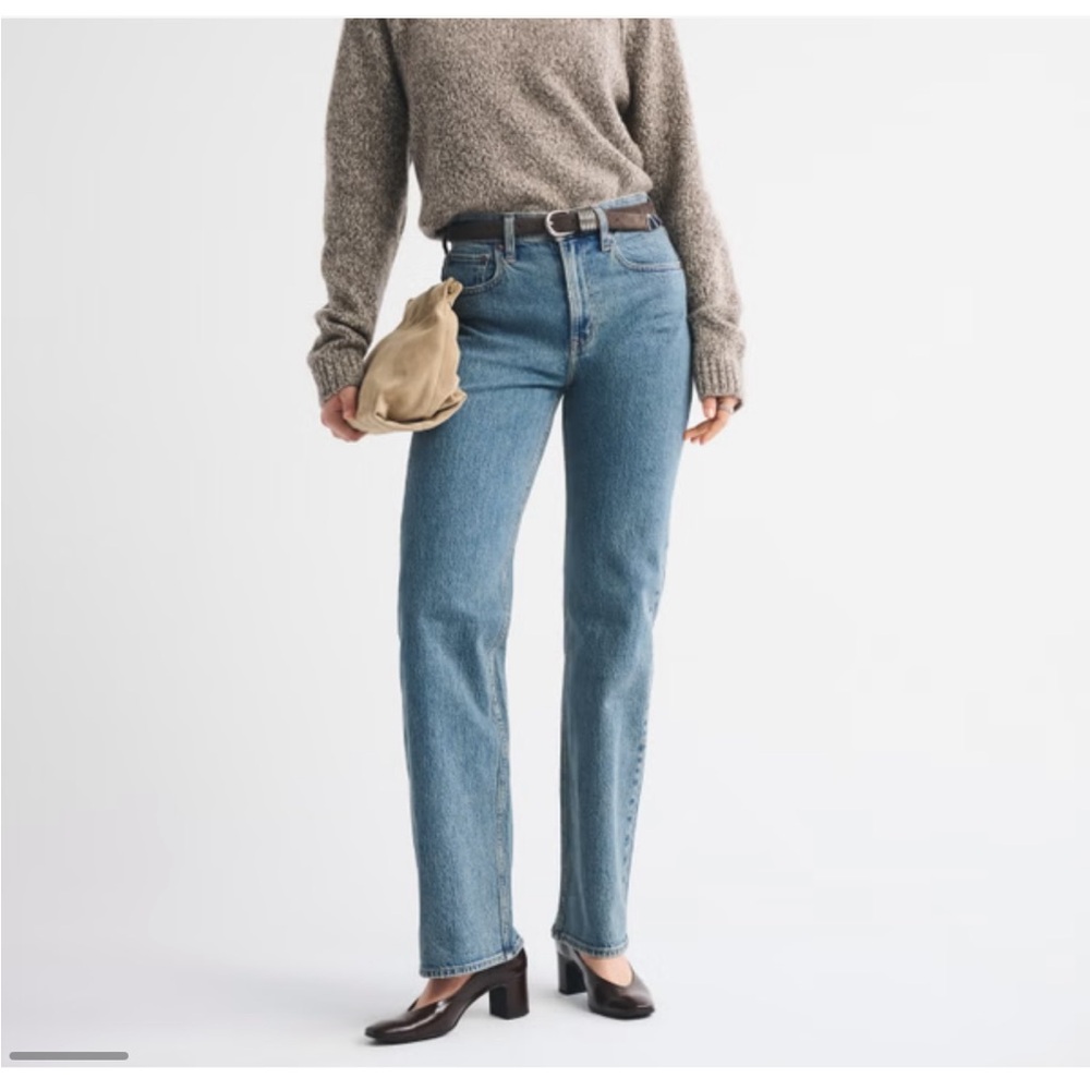 Abercrombie & Fitch Medium Blue Straight Leg Jeans